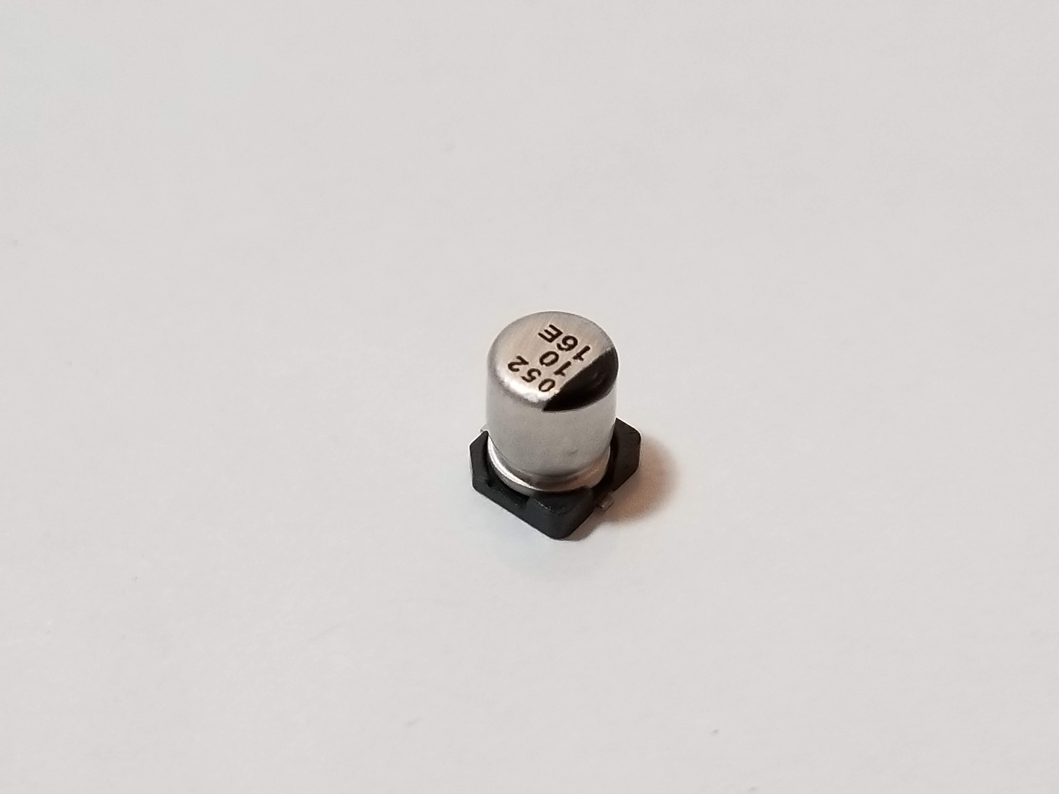 Picture of 0.33uF 50V Aluminum Electrolytic Capacitor