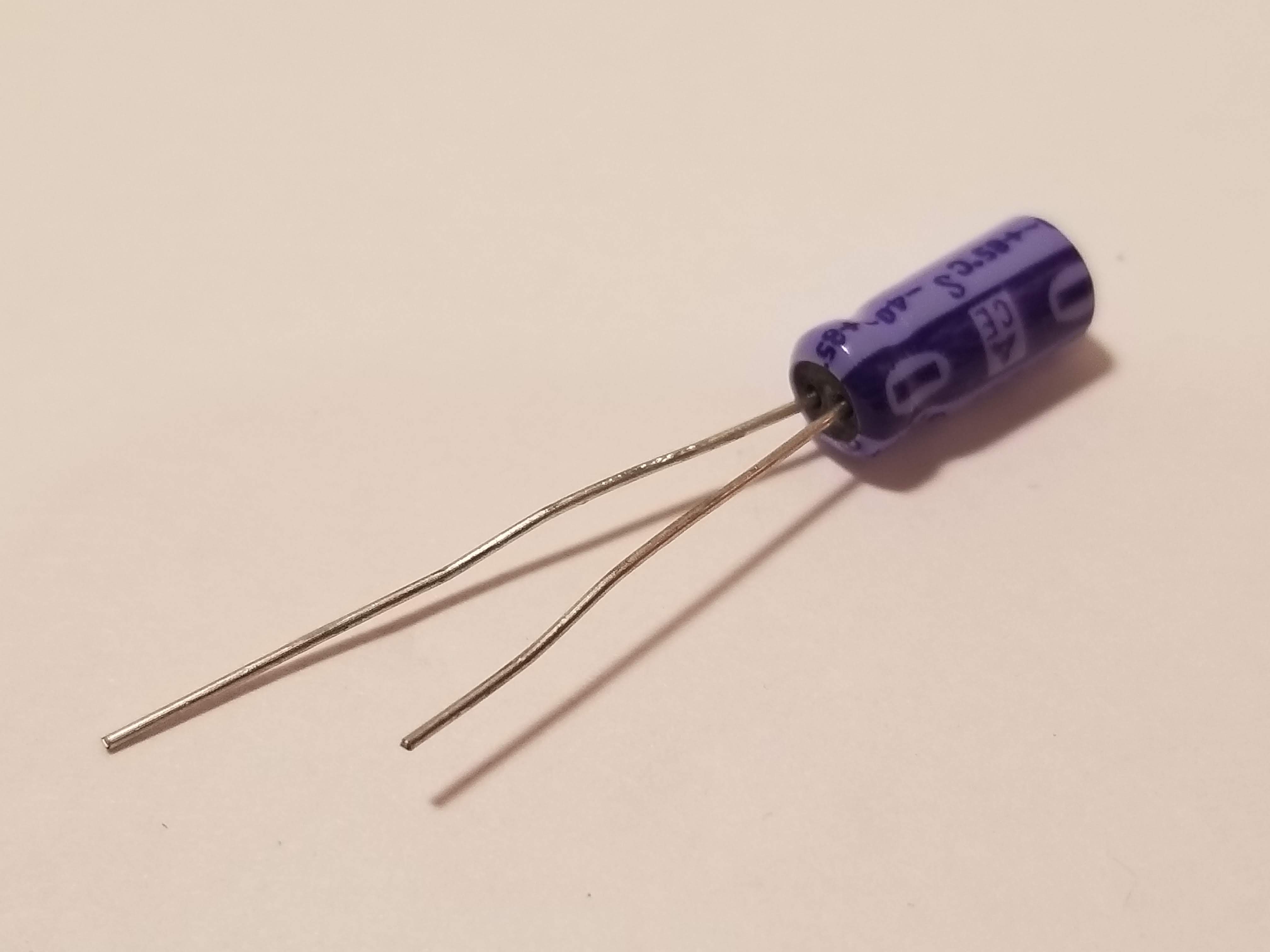 Picture of 3.3uF Electrolytic Capacitor