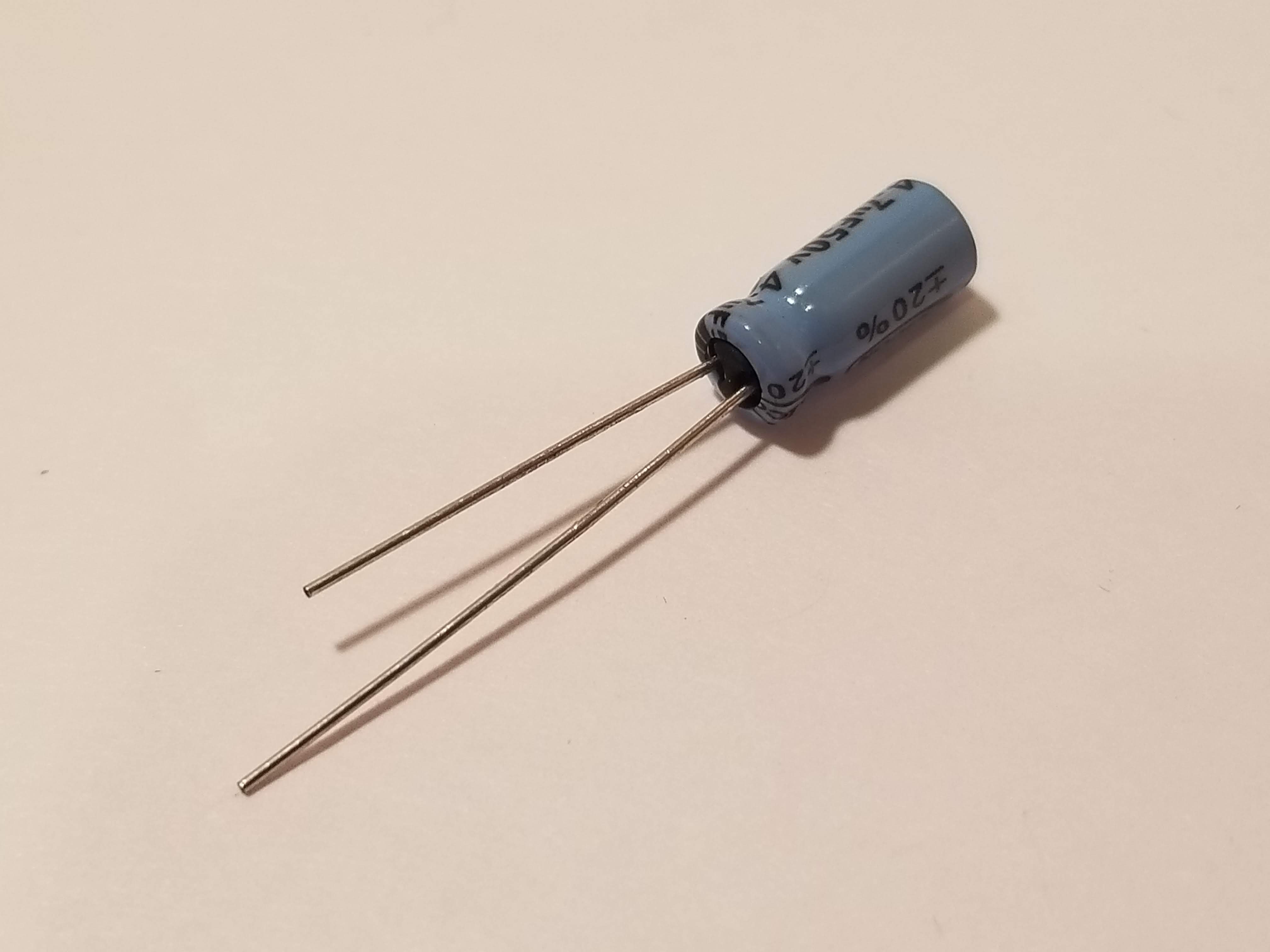 Picture of 4.7uF Electrolytic Capacitor