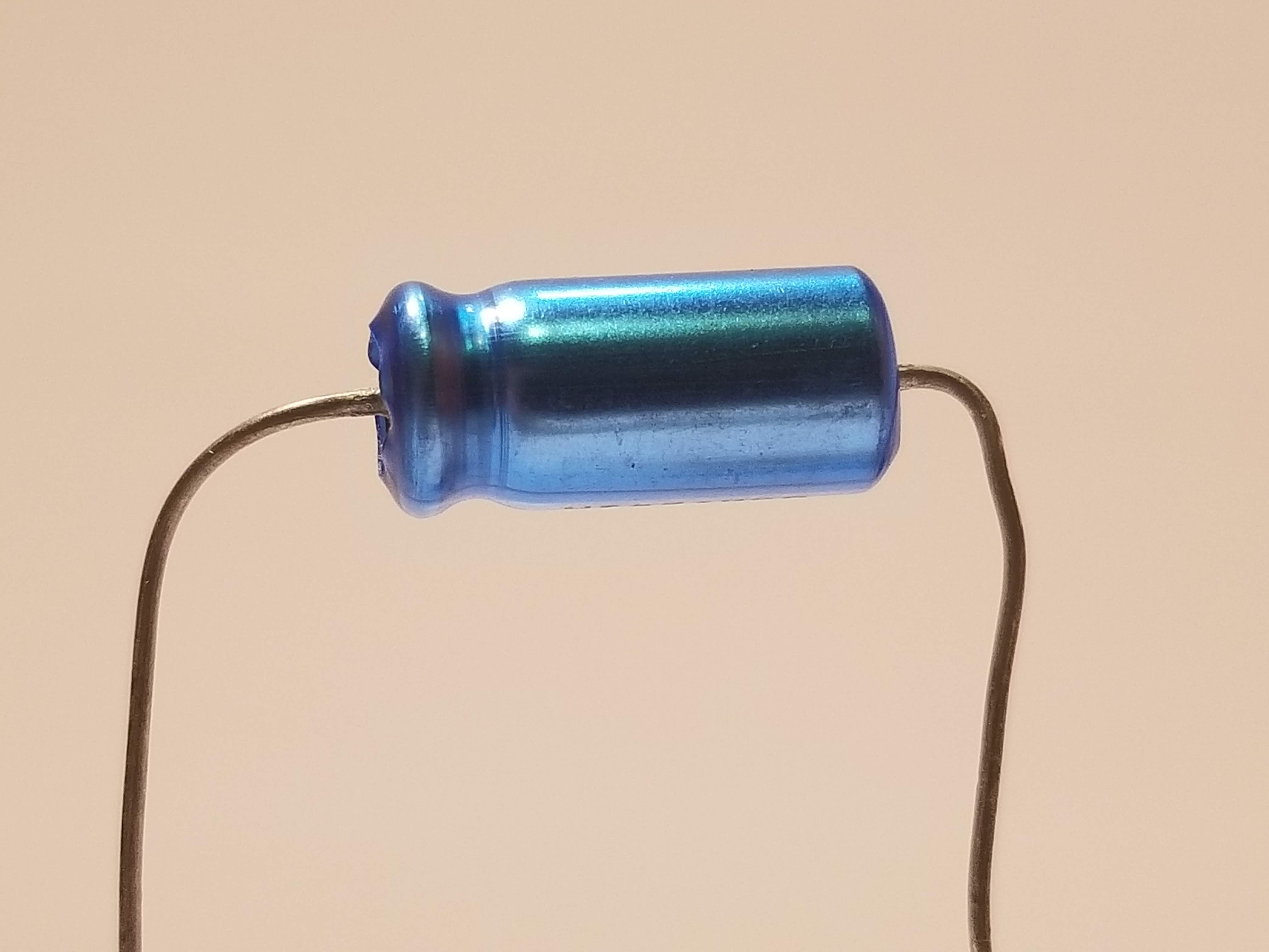 Picture of 25uF Electrolytic Capacitor