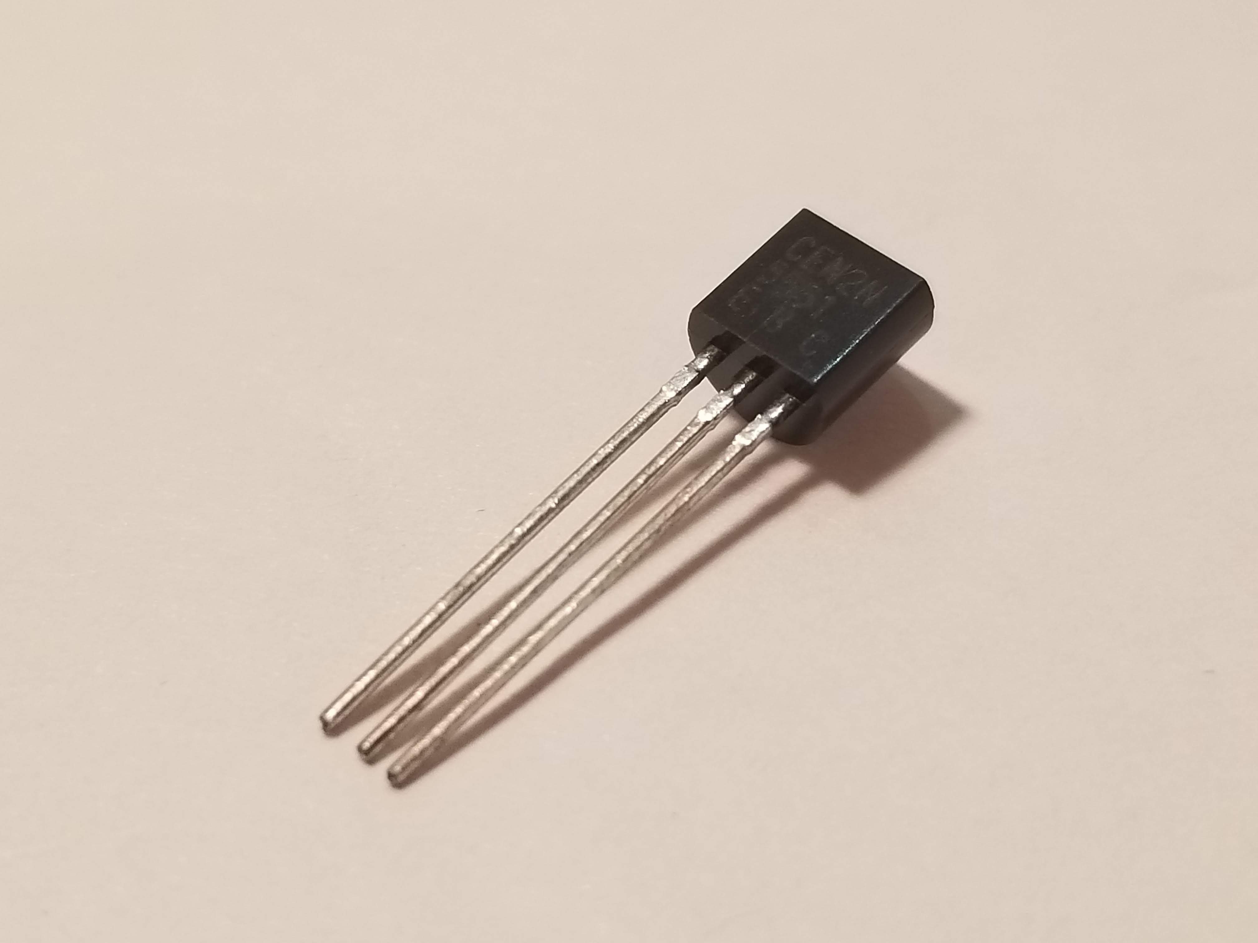 Picture of 2N5551 NPN, 160V, 0.6A, 300MHz, EBC