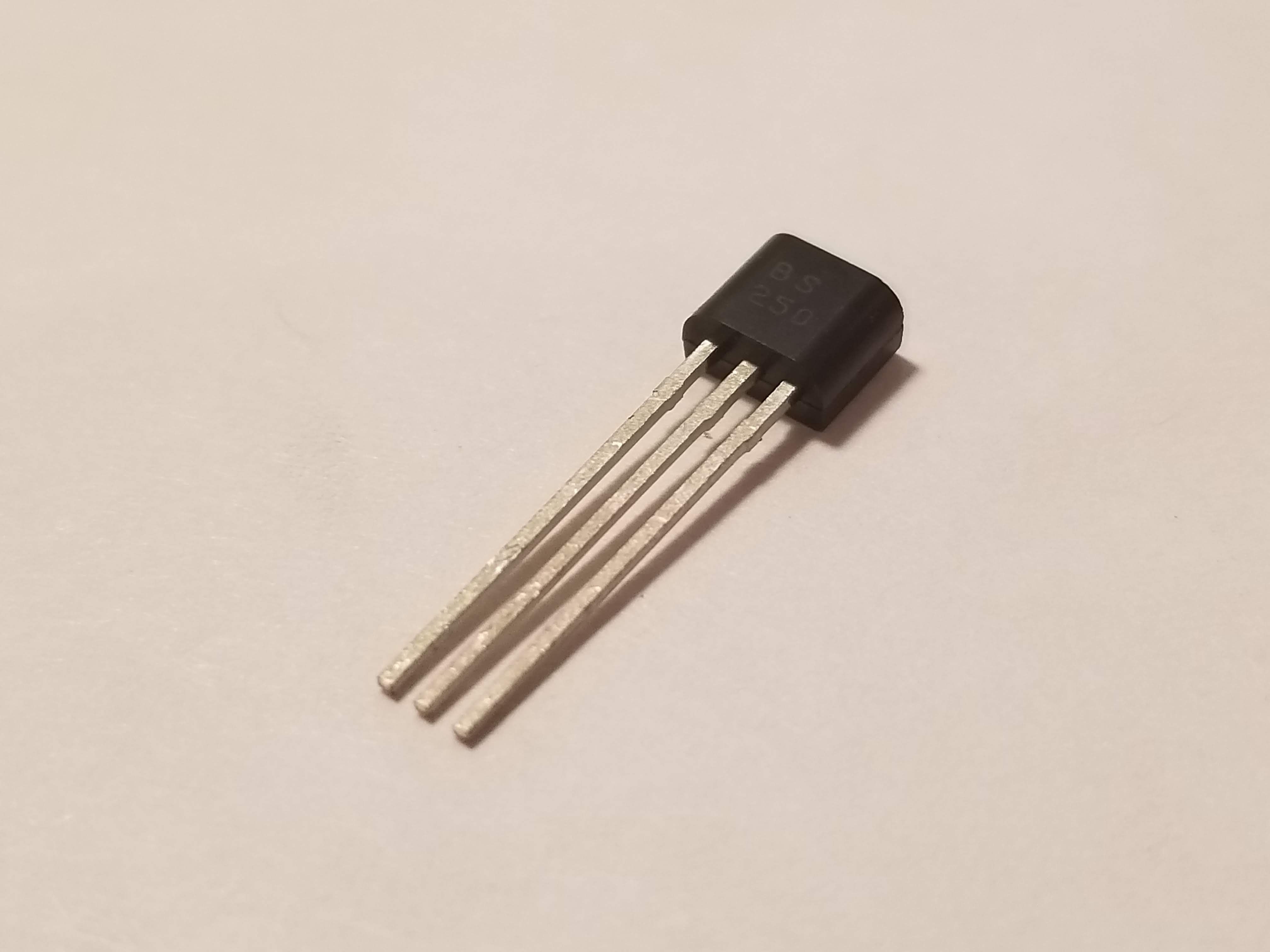 Picture of BS250P P MOSFET, 45V, 0.23A,  SGD