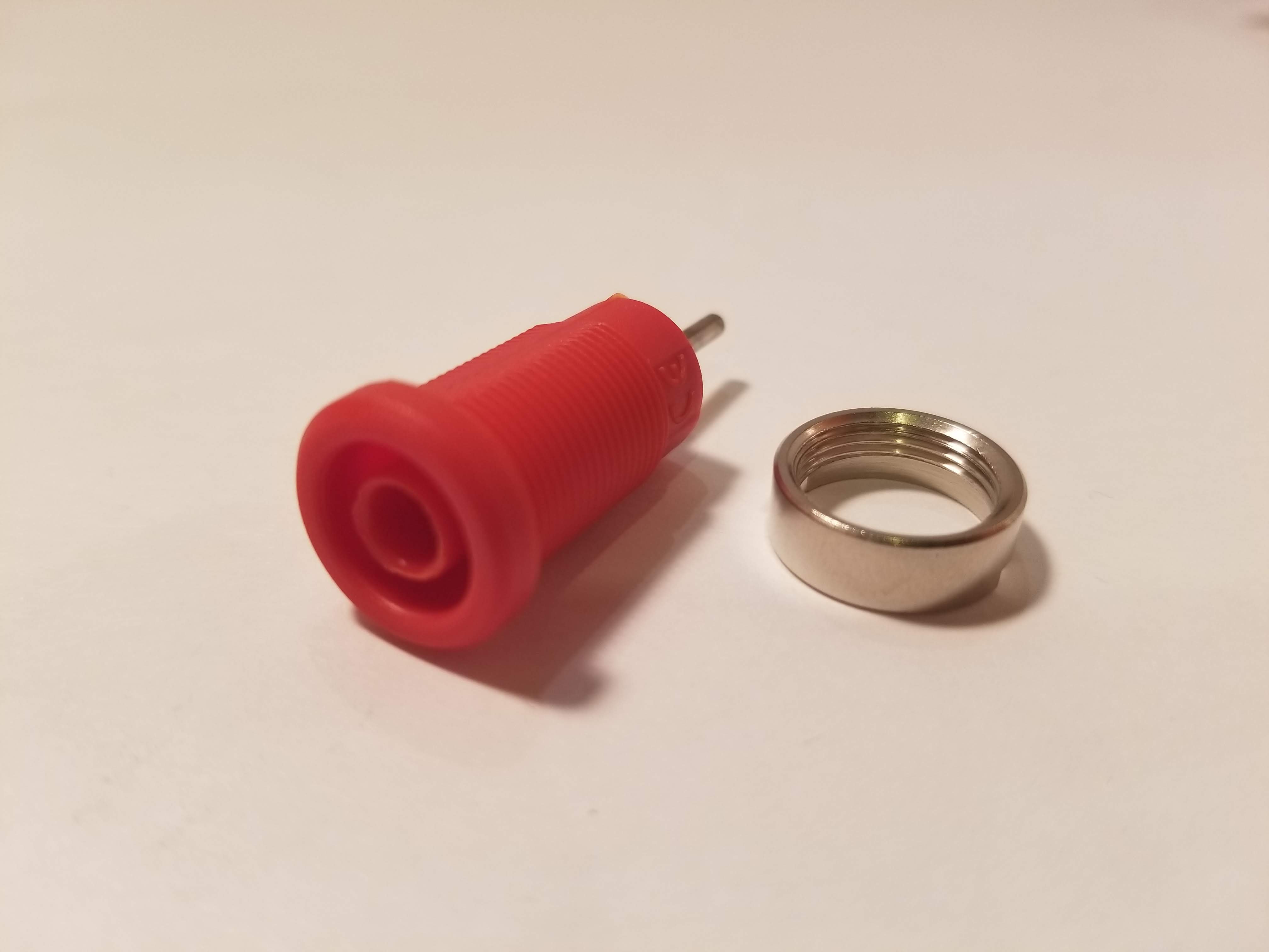 Picture of Red Safe. Jack Banana Connector