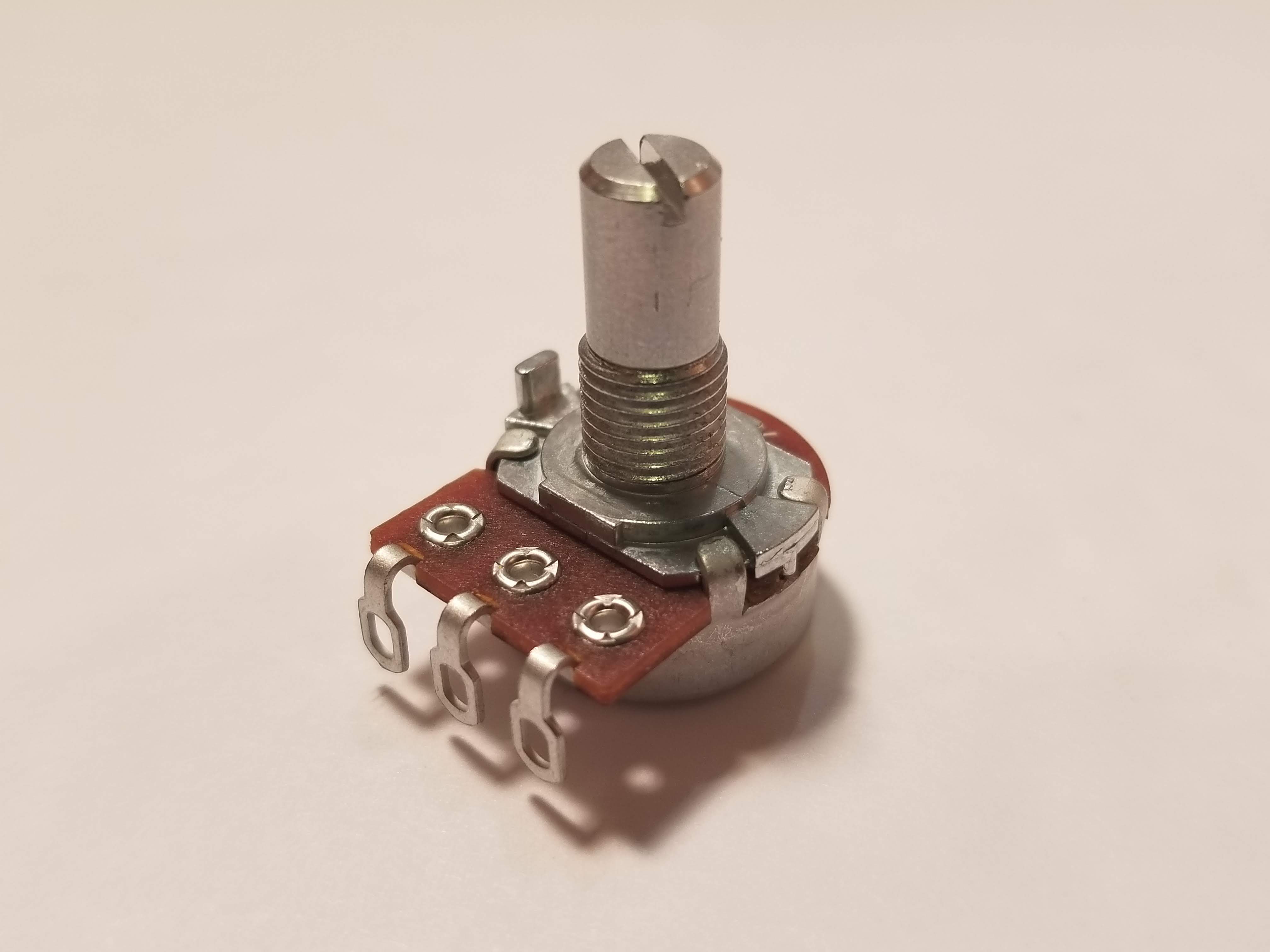 Picture of 10k Ohm Audio Potentiometer, 6mm Shaft